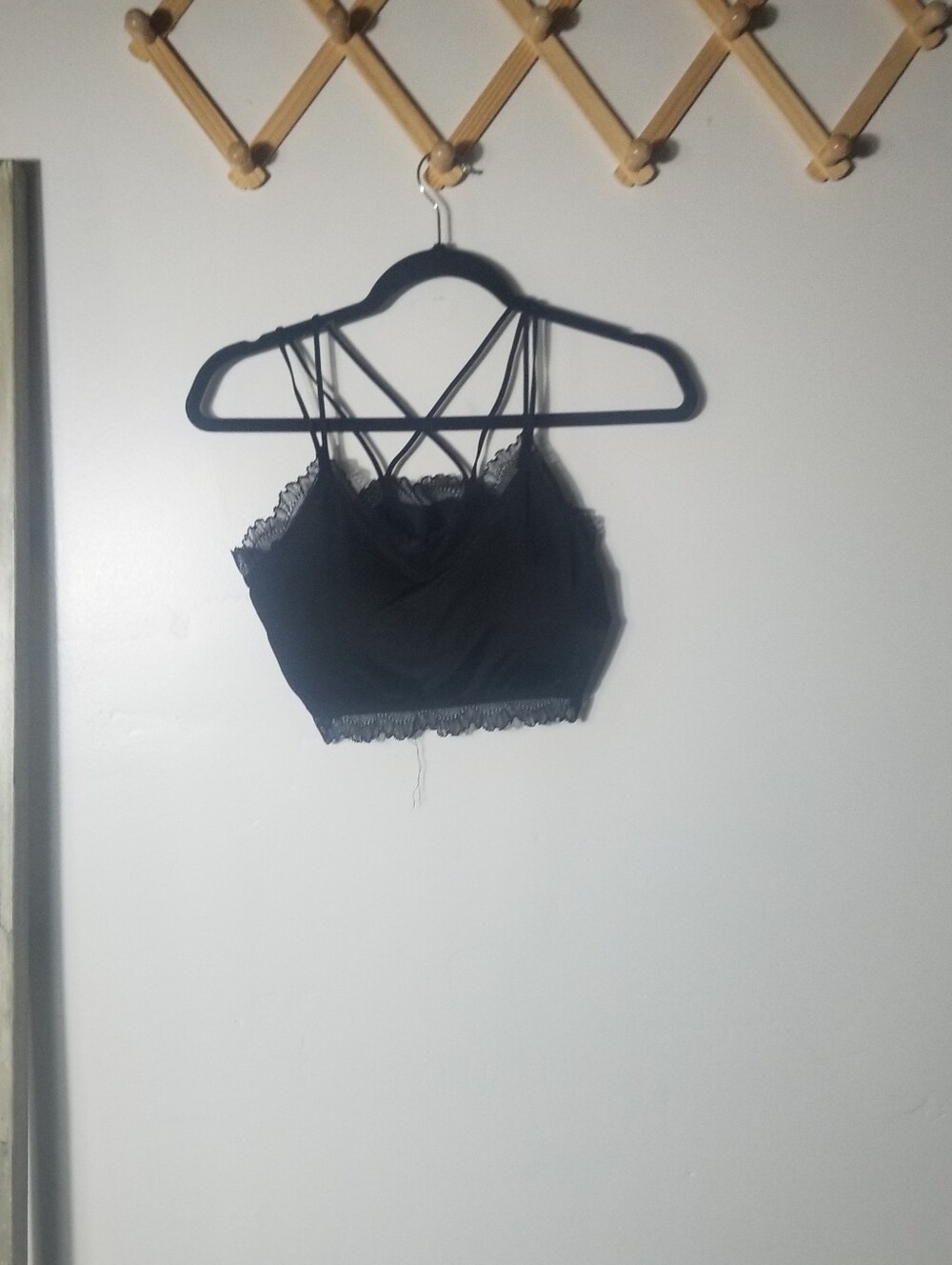 NWOT JADY K BLACK WITH LACE BRALETTE SIZE L/XL